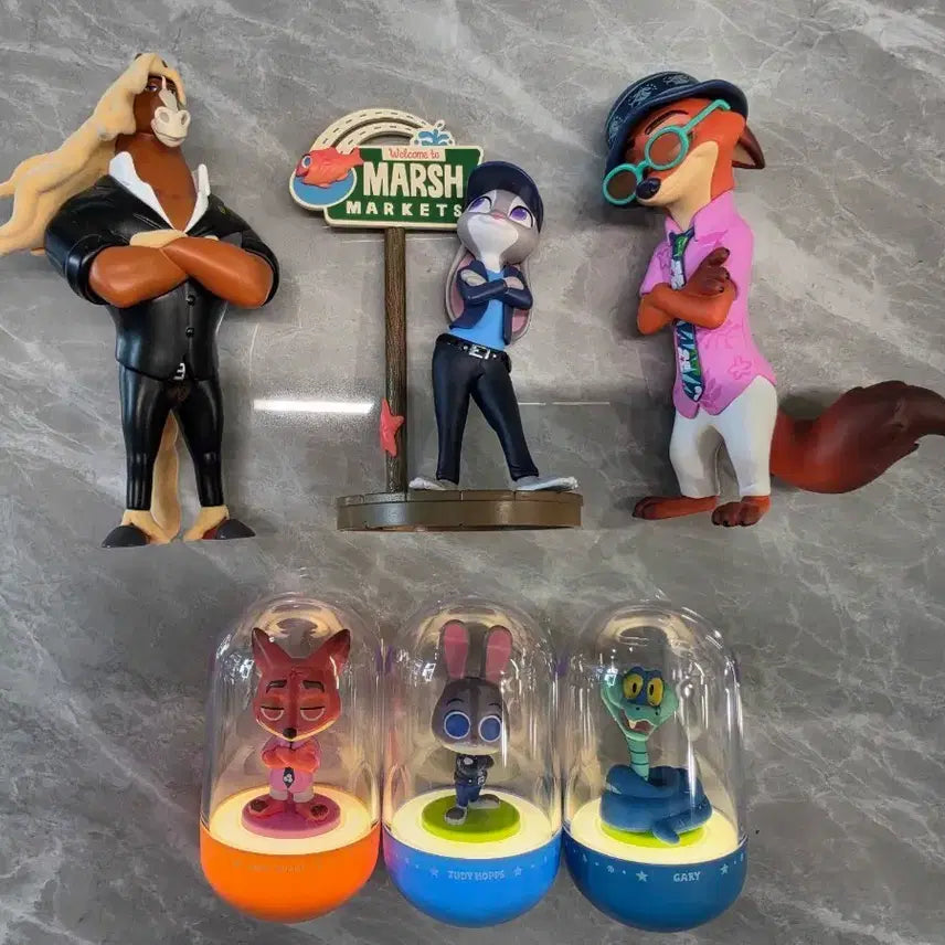 [BUNJANG] Top Toy Zootopia 3 Types + Gacha Figures 3 Types (Display Item) / 탑토이 주토피아 3종 + 가챠 피규어 3종 (전시품)