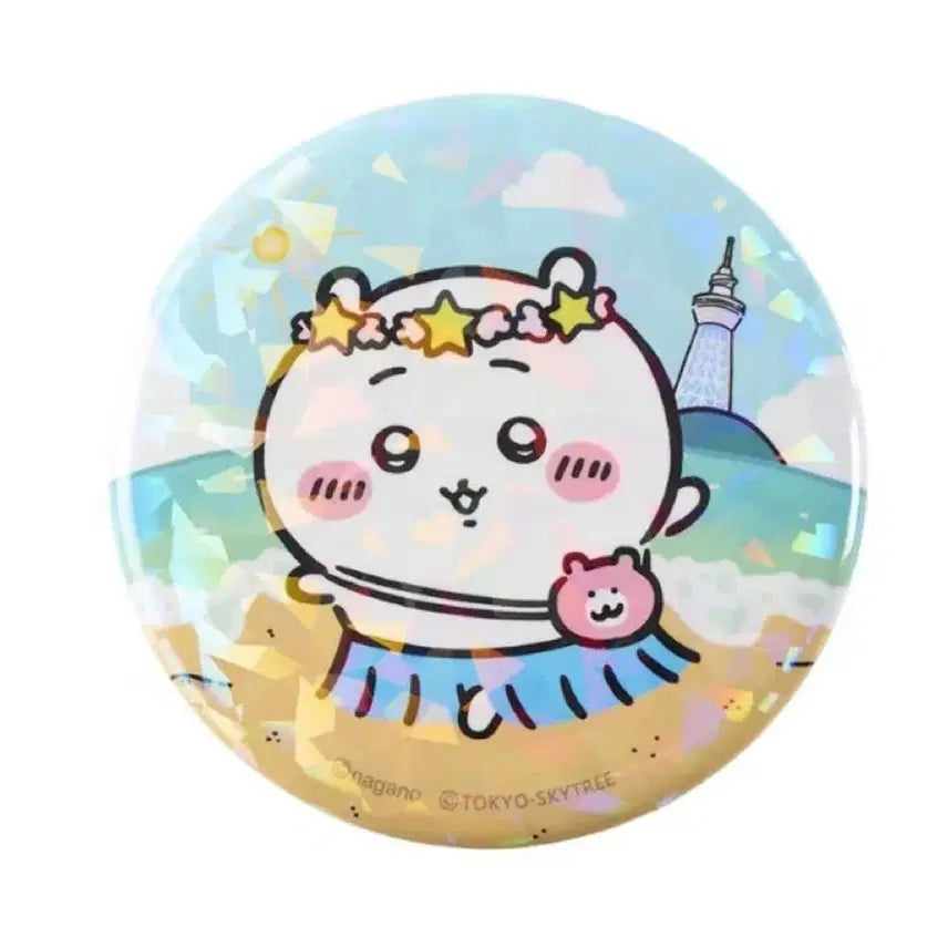 [BUNJANG] Chiikawa Skytree Hologram Can Badge / 치이카와 스카이트리 치이카와 캔뱃지 판매합니다