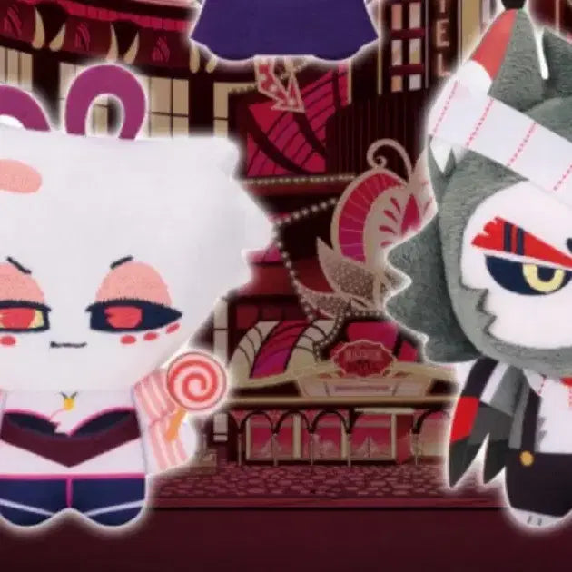 [BUNJANG] Hazbin Hotel Angel Dust &amp; Husk Halloween Plush Set / 해즈빈 호텔 엔젤+허스크 할로윈 누이 세트