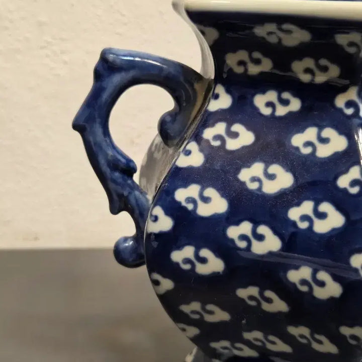 [BUNJANG] Hong Kong Ceramic Jar with Hexagonal Lid / 홍콩 6각 뚜껑 도자기