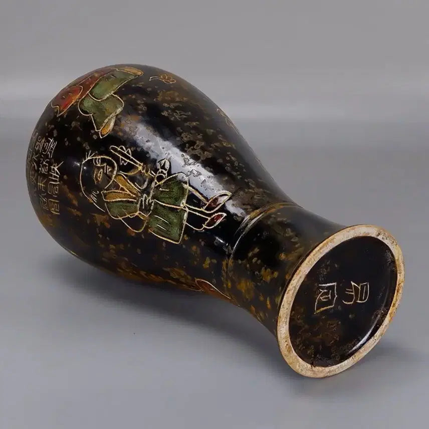 [BUNJANG] Antique Ceramic Vase with Floral Pattern / 앤틱 꽃문양 도자기 화병