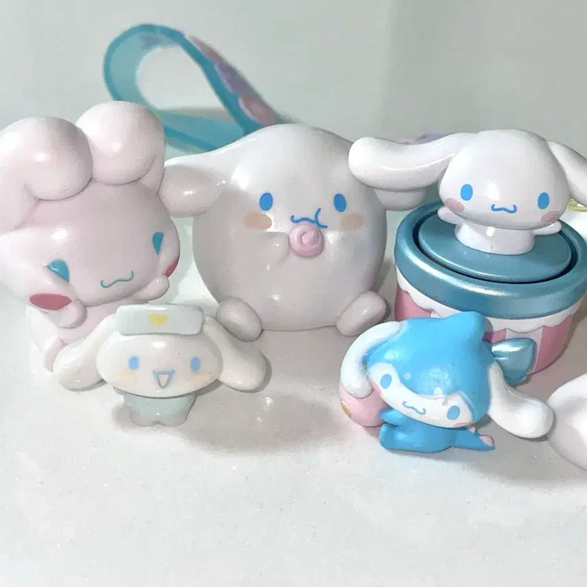 [BUNJANG] Sanrio Cinnamoroll Figure Keychain 7 Types Bundle Set / 산리오 시나모롤 피규어 키링 7종 일괄