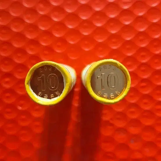 [BUNJANG] 2021 &amp; 2023 Ten Won Coin Rolls Bundle Set / 2021년  2023년 10원롤 일괄판매
