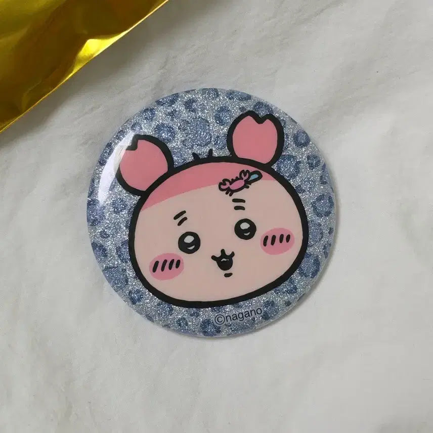 [BUNJANG] Chiikawa Leopard Pattern Kani Can Badge / [새상품] 치이카와 호피 캔뱃지 카니 레오파드