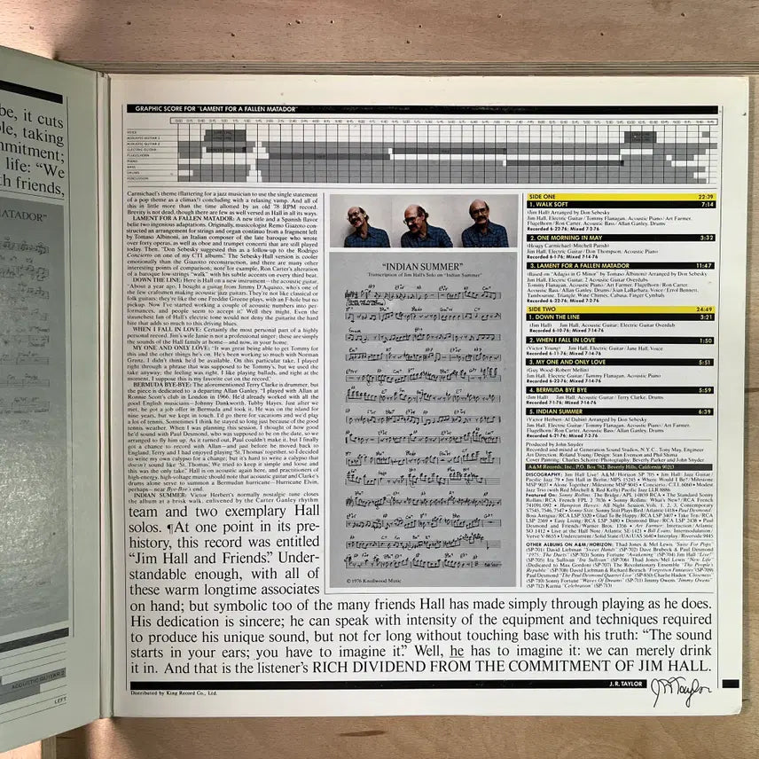 [BUNJANG] Jim Hall Commitment 1976 Japanese First Press LP / Jim Hall 일본 초반 1976년 LP