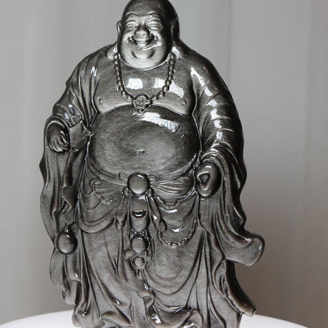 [BUNJANG] Silver Obsidian Carving / 실버옵시디언 포대화상 카빙