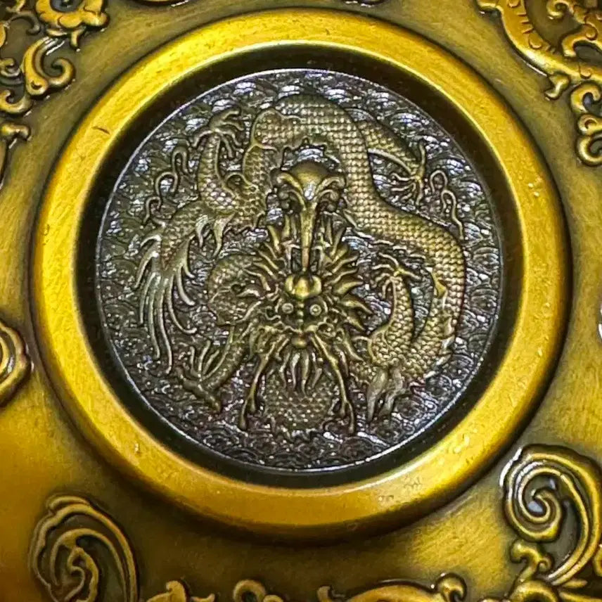 [BUNJANG] Brass Dragon Motif Plate / 황동 용 문양 접시