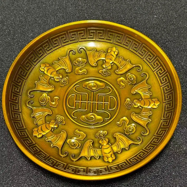 [BUNJANG] Brass Dragon Motif Plate / 황동 용 문양 접시