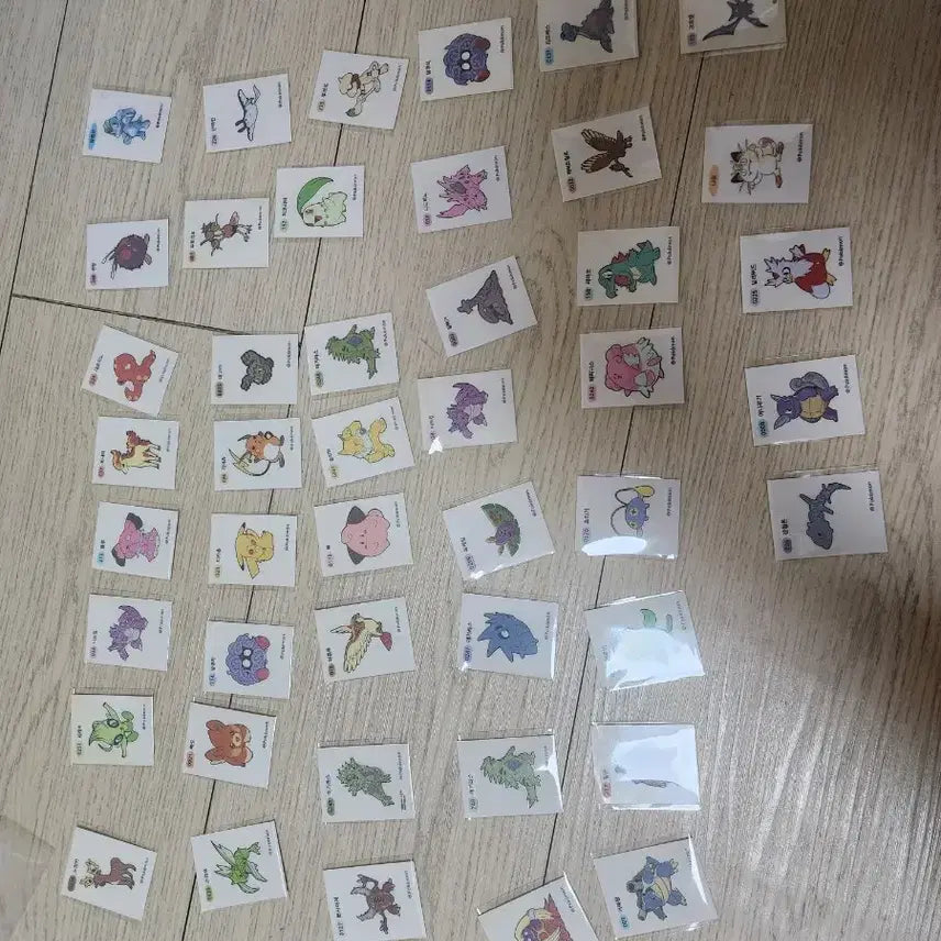 [BUNJANG] Pokemon Stickers Bundle Set (57 pcs) / 포켓몬 띠부씰 57개 일괄로 팔아요