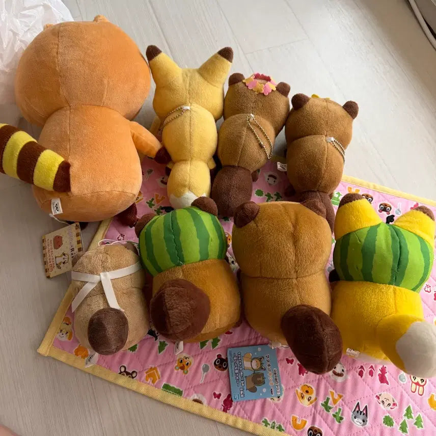 [BUNJANG] Rascal Fox and Racoon Doll 8-Piece Bundle Set / 라스칼/여우와너구리 인형 8종 일괄 세트