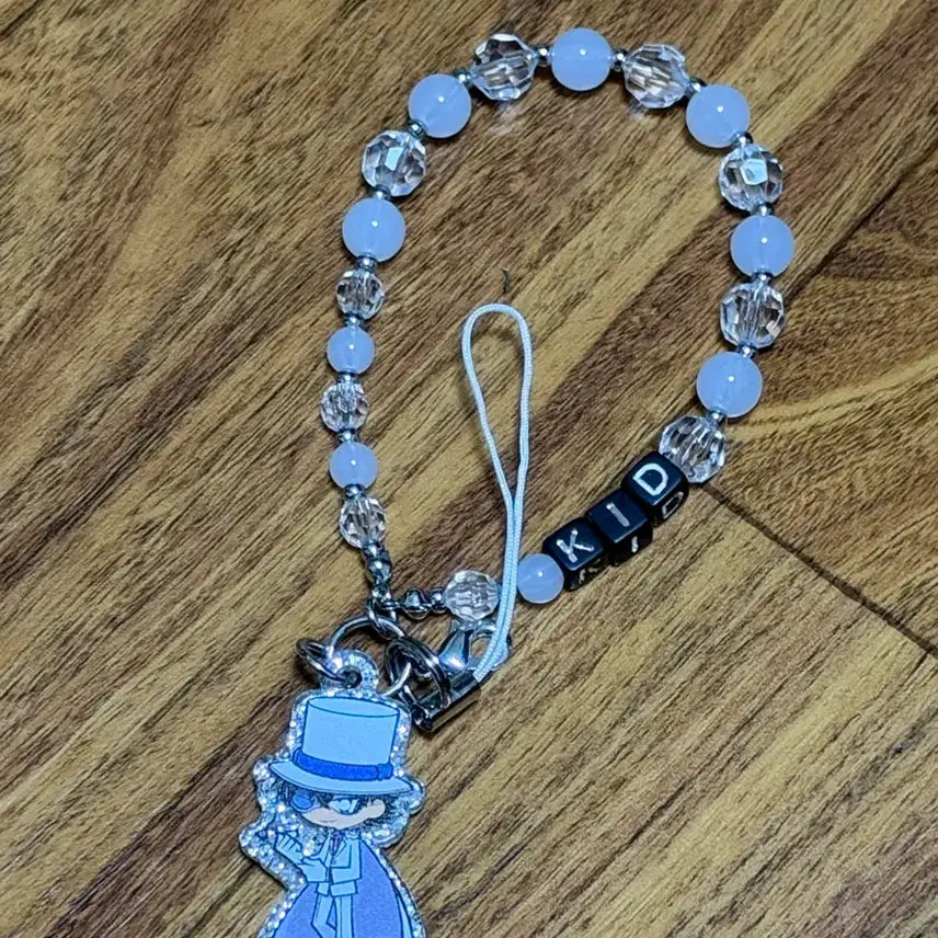 [BUNJANG] Kaito Kid Beaded Strap Keychain / 괴도키드 비즈 스트랩 키링