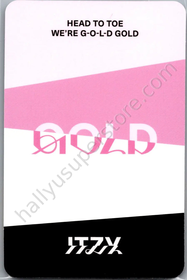 ITZY - Ryujin - GOLD album photocard standard version