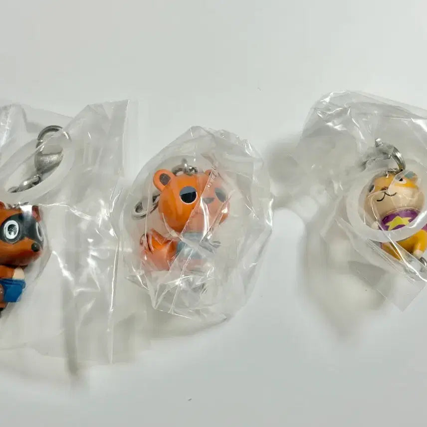 [BUNJANG] Animal Crossing Connecting Keychain Bundle Set / (3개 일괄) 동물의 숲 메지루시 키링 대롱대롱 연결 가챠