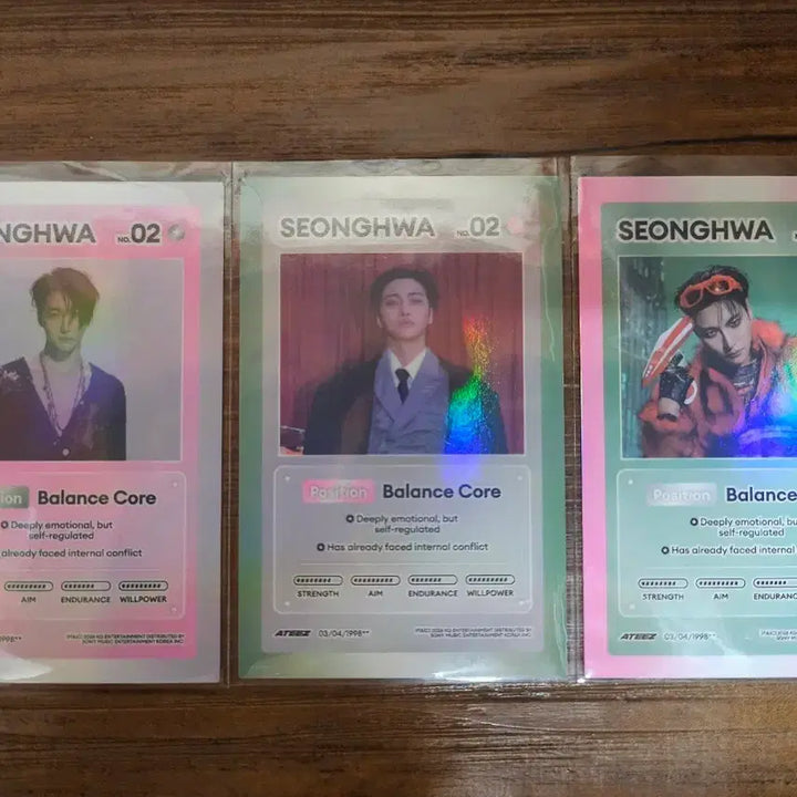 [BUNJANG] ATEEZ Seonghwa Character Card Set (3 Versions) / 에이티즈 성화 캐릭터카드 3종 세트