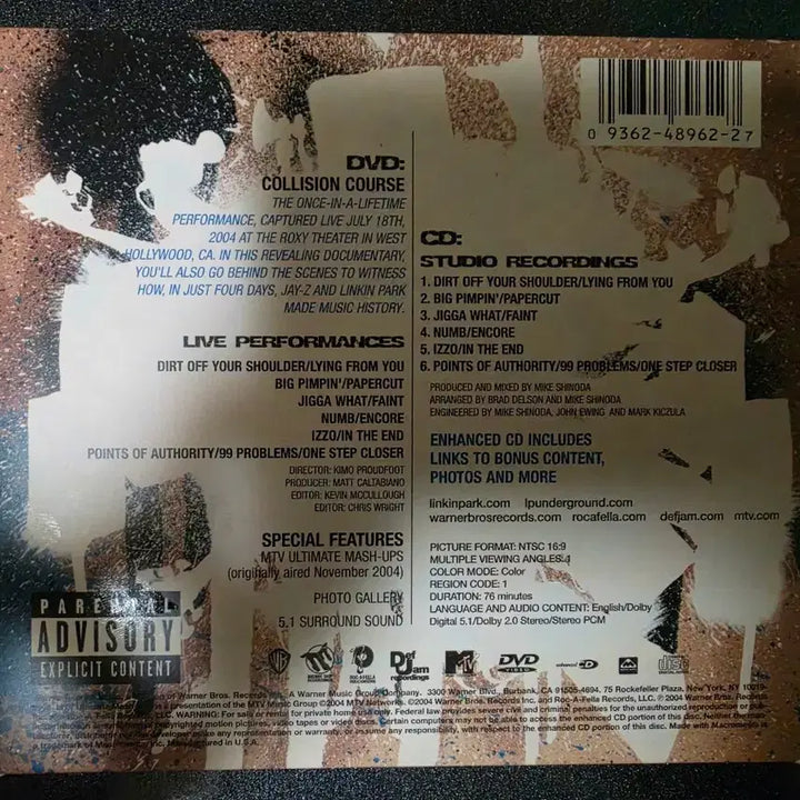 [BUNJANG] Jay-Z &amp; Linkin Park Collision Course CD+DVD US Edition / Jay-Z(제이지) &amp; Linkin Park(린킨파크) Collision Course CD+DVD 미국반
