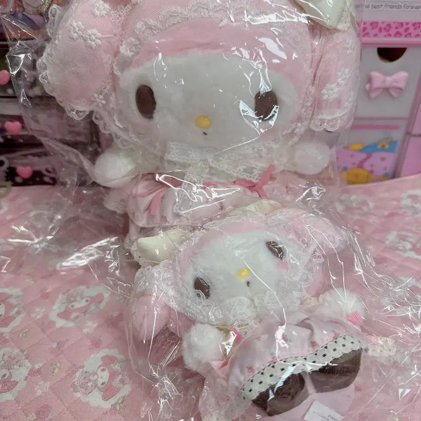 [BUNJANG] Sanrio Forest Lace Plush Mascot Set / 산리오 포레스트 레이스 누이 마스코트 2종 세트