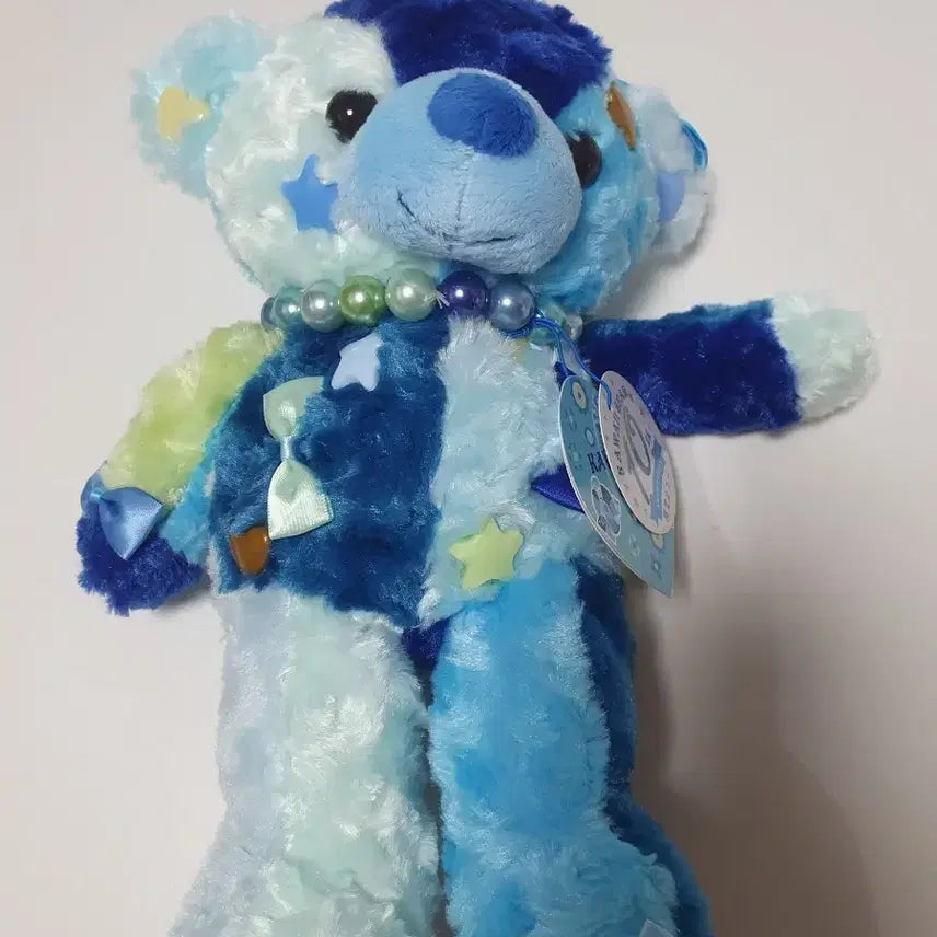[BUNJANG] Kawaii Bear Blue Plush Doll / 카와이베어 블루 인형