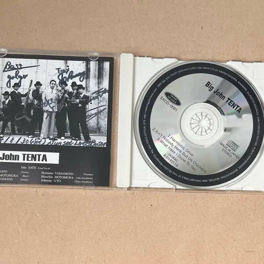 [BUNJANG] Big John Tenta Band Signed CD / 부산공연 친필싸인 CD 빅 존 텐타 밴드(Big John TENTA>