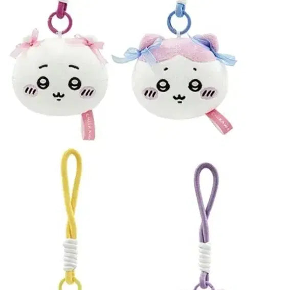 [BUNJANG] Chiikawa Set Ribbon Plush Keychain / [새상품](풀세트 일괄로)먼작귀 치이카와 얼굴 리본 인형 키링-치이카와,하치와레,우사기,모몽가