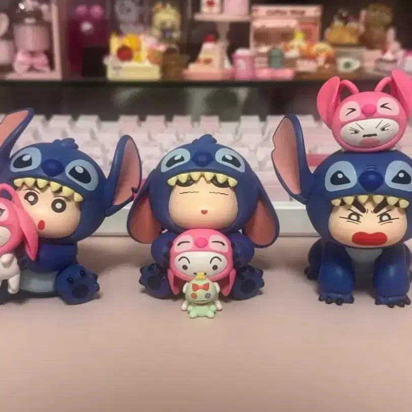 [BUNJANG] Stitch &amp; Crayon Shin-chan Bundle Set Figures / 스티치 짱구 피규어 일괄