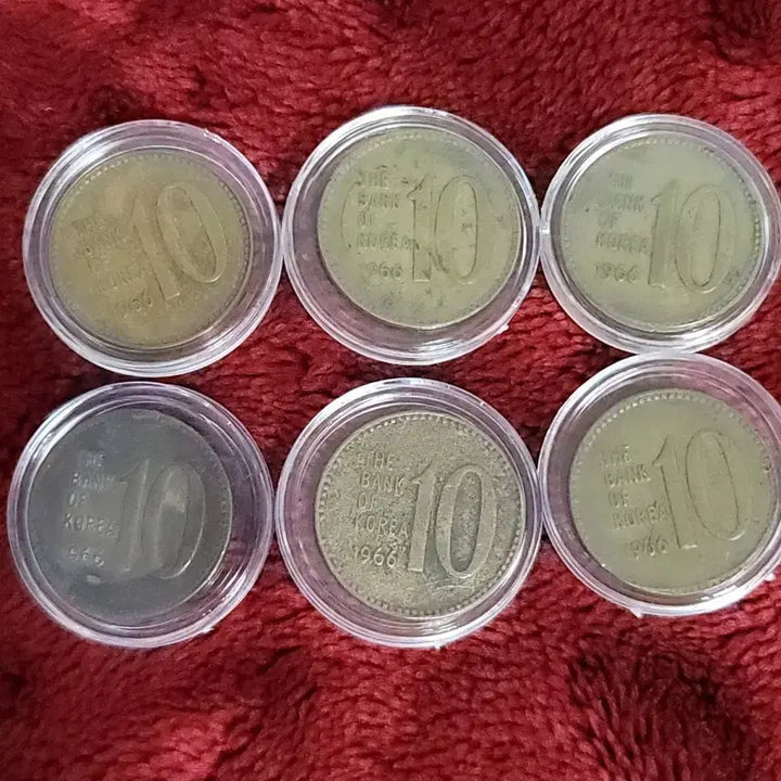 [BUNJANG] 1966 10 Won Coin Bundle (6 Coins) / 1966년 10원 동전 6개 상태그닥