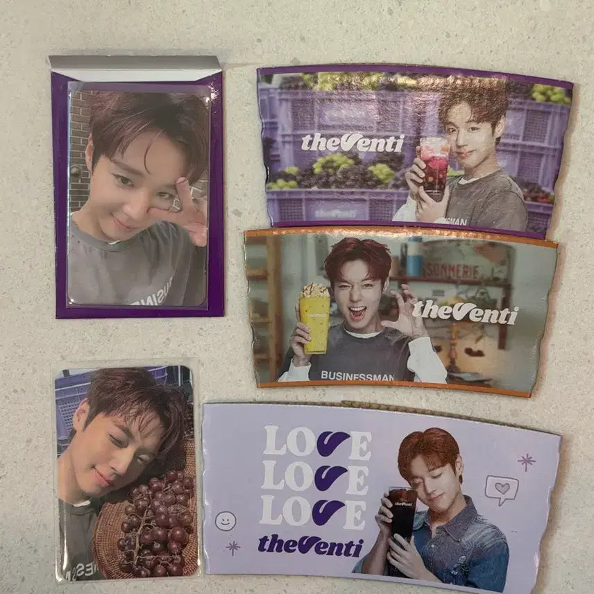 [BUNJANG] The Venti "Grape" Jihoon Photocard Bundle Set / 더벤티 포토카드 포도지훈/브이지훈