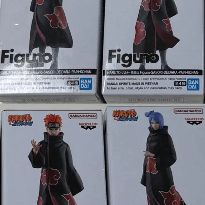 [BUNJANG] Naruto Akatsuki PIGNOM Figure Set (4 Types, Sealed) / (미개봉4종) 나루토 아카츠키 피그노 피규어 세트