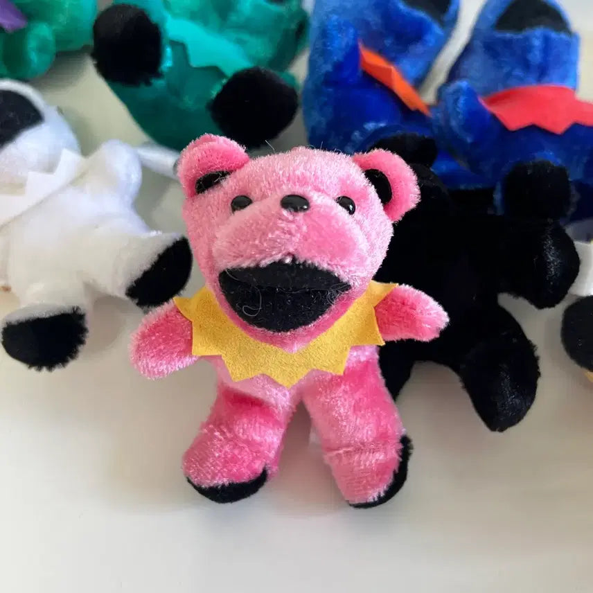 [BUNJANG] Vintage Grateful Dead Dancing Bear Keychain - Pink / 빈티지 그레이트풀 데드 댄싱베어 곰돌이 인형 키링 핑크