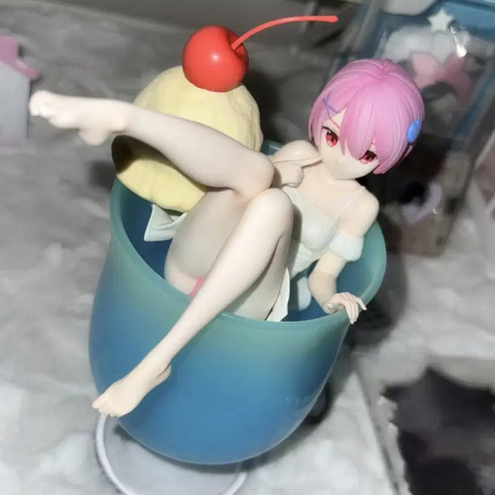 [BUNJANG] Re:Zero Rem &amp; Ram Cream Soda Ver. Figure / 리제로 렘람 크림소다 피규어 양도