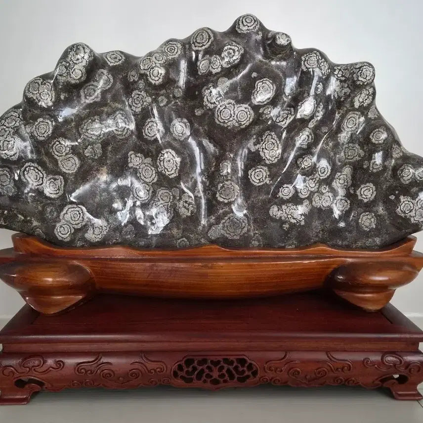 [BUNJANG] Cheongsong Flower Stone Display Pedestal / 수석  청송꽃돌