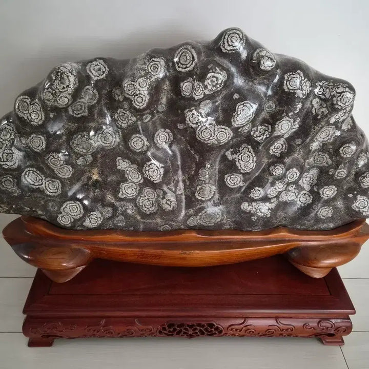 [BUNJANG] Cheongsong Flower Stone Display Pedestal / 수석  청송꽃돌