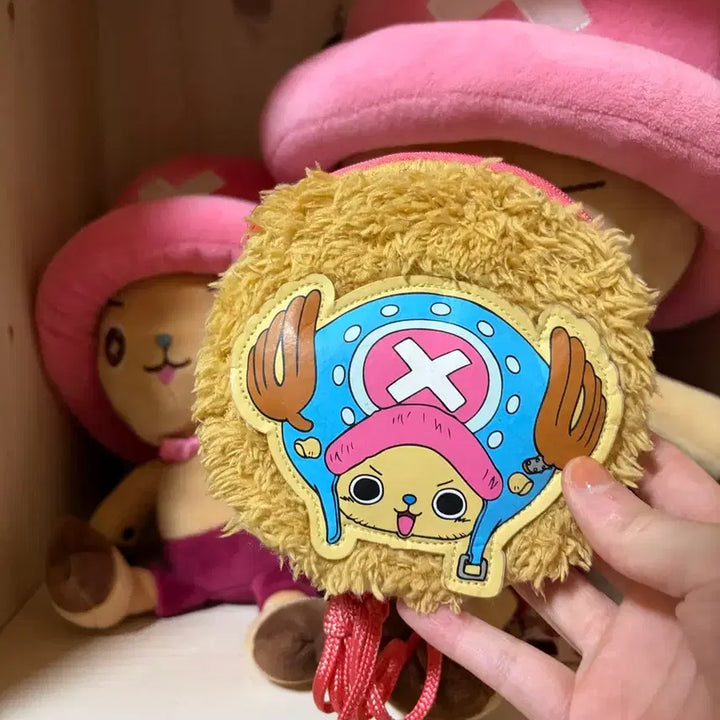 [BUNJANG] One Piece Chopper &amp; Laboon Plush Set / 총괄) 쵸파 인형, 파우치, 원피스 고래 라분 애니