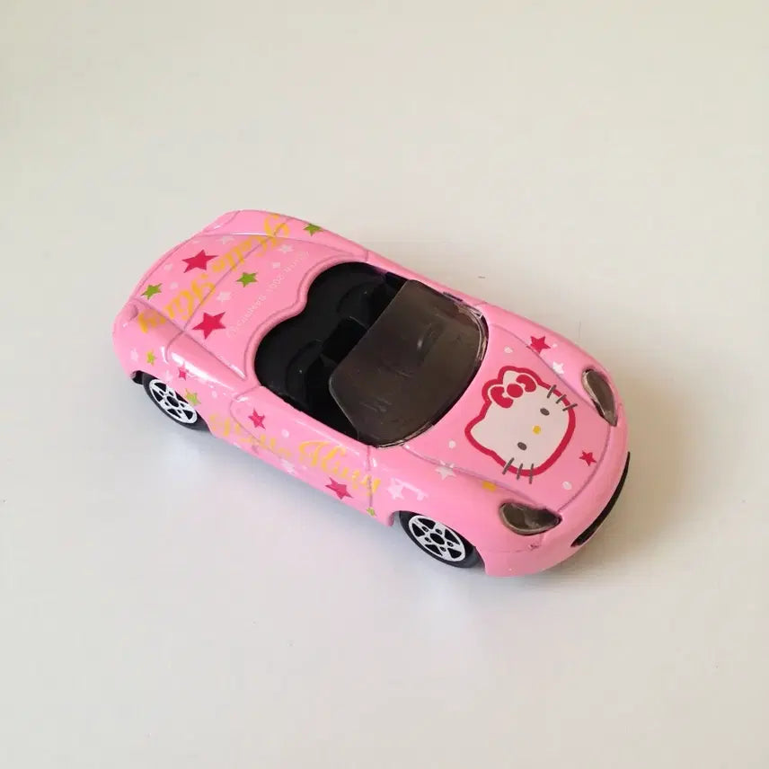 [BUNJANG] Vintage Hello Kitty Pink Convertible Minicar [Rare] / 고전 헬로키티 핑크 컨버터블 미니카 [희귀]