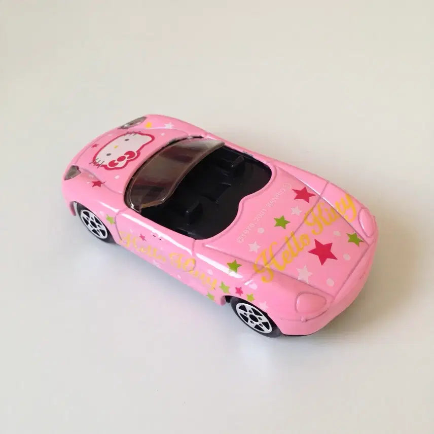 [BUNJANG] Vintage Hello Kitty Pink Convertible Minicar [Rare] / 고전 헬로키티 핑크 컨버터블 미니카 [희귀]