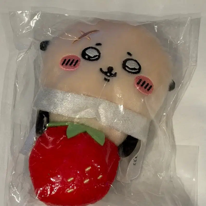 [BUNJANG] Chiikawa Strawberry Racco Plush / 치이카와 딸기 랏코