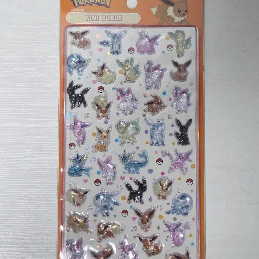 [BUNJANG] Pokemon Eevee Evolution Bonbon Drop 3D Sticker / 포켓몬스터 이브이 진화 봉봉드롭 입체 스티커