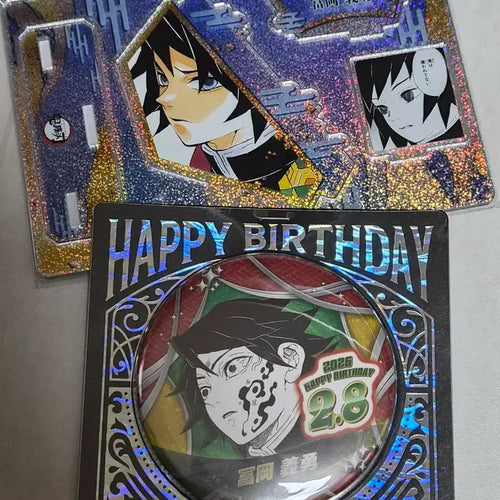[BUNJANG] Demon Slayer Giyu Tomioka 2026 Birthday Can Badge + Acrylic Bundle Set / 점프샵 귀멸의 칼날 기유 2026 생일 캔뱃지+아크릴