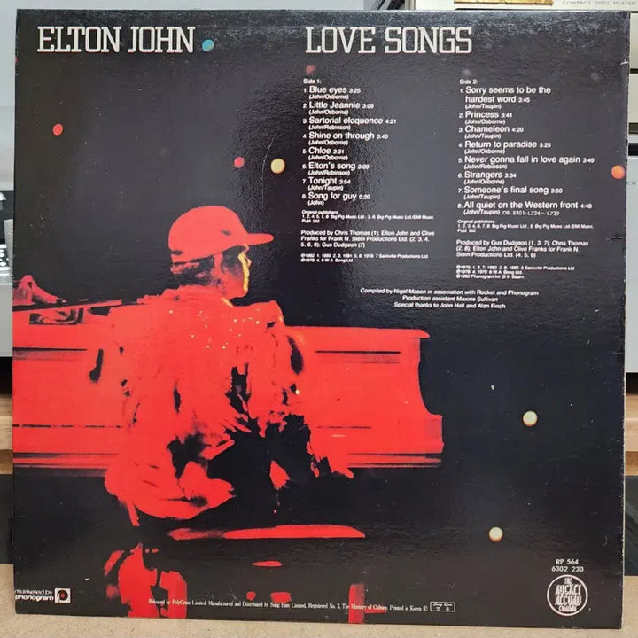 [BUNJANG] Elton John Love Ballads LP / 엘튼 존 러브 발라드 LP