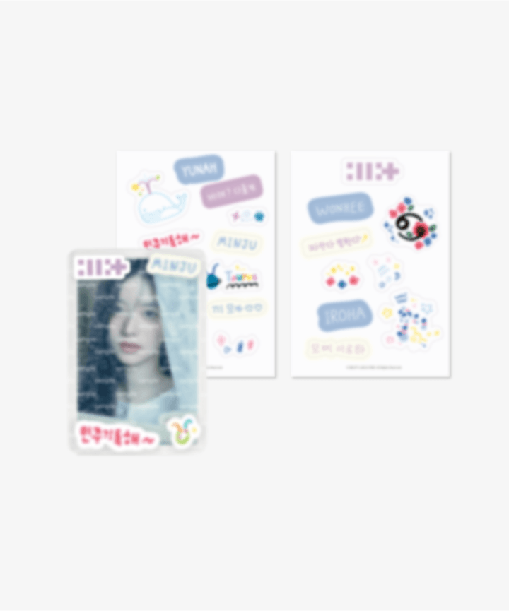 ILLIT - "Super Real Me" Official MD (Photo Stand Set, Photo Deco Set, Keyring, Hair Scrunchie, S/S T-Shirt) - HALLYUSUPERSTORE