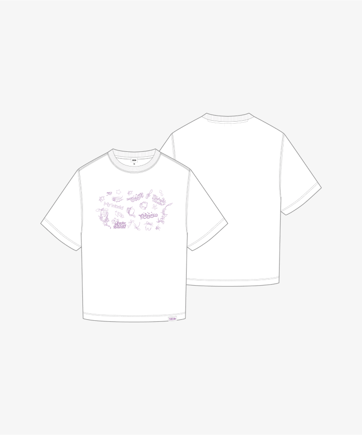ILLIT - "Super Real Me" Official MD (Photo Stand Set, Photo Deco Set, Keyring, Hair Scrunchie, S/S T-Shirt) - HALLYUSUPERSTORE
