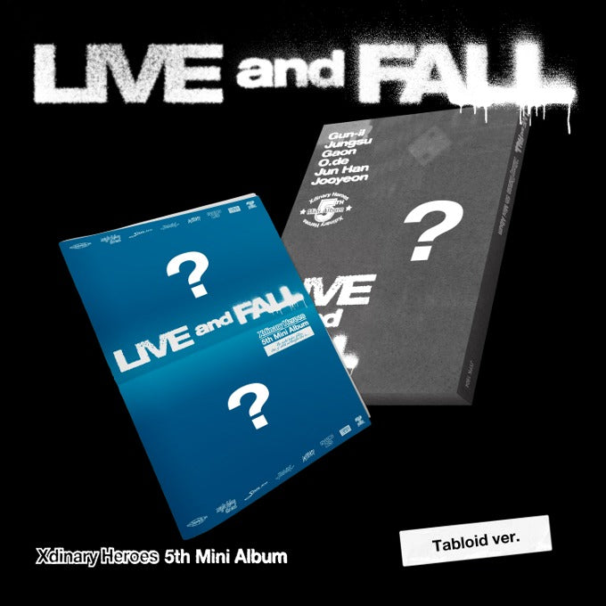 [Pre-Order] Xdinary Heroes - 5th Mini "LIVE and FALL" (Tabloid Ver.) - HALLYUSUPERSTORE