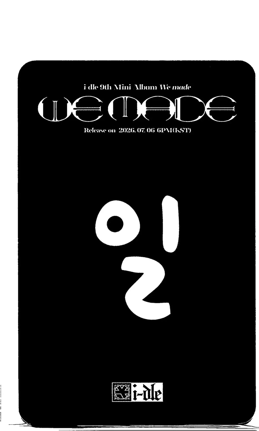 I-DLE "We made" - Ktown4U Lucky Draw Event Photocard (INSA)(Crow Ver.) [26.07.07]