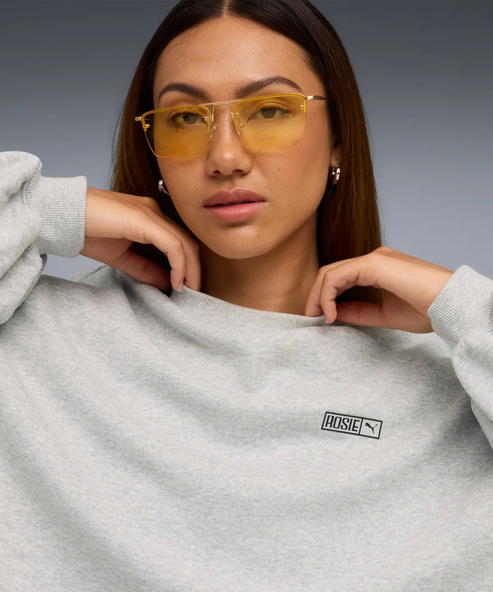 ROSE X PUMA - Oversized Crew TR - Flat Light Gray / 633803-10