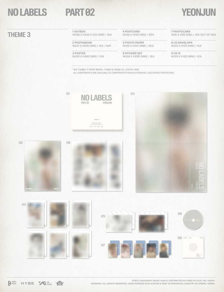 [B2B] YEONJUN - NO LABELS: PART 02 (Random Ver.) / 연준 (YEONJUN) - NO LABELS: PART 02 (랜덤)