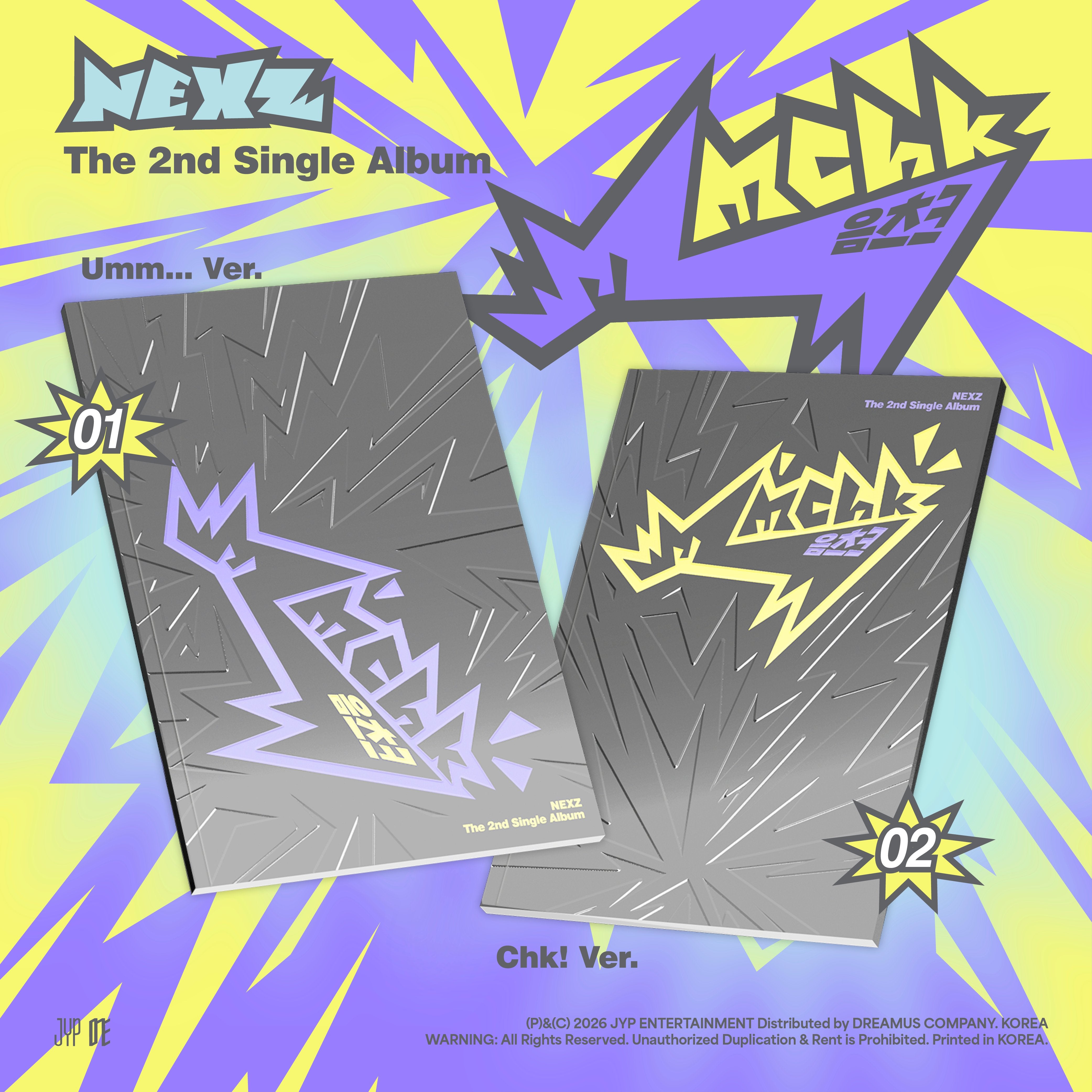 [NEXZ] [VIDEOCALL - TOMOYA] 2nd Single ALBUM Mmchk (Umm… Ver. / Chk! Ver.)