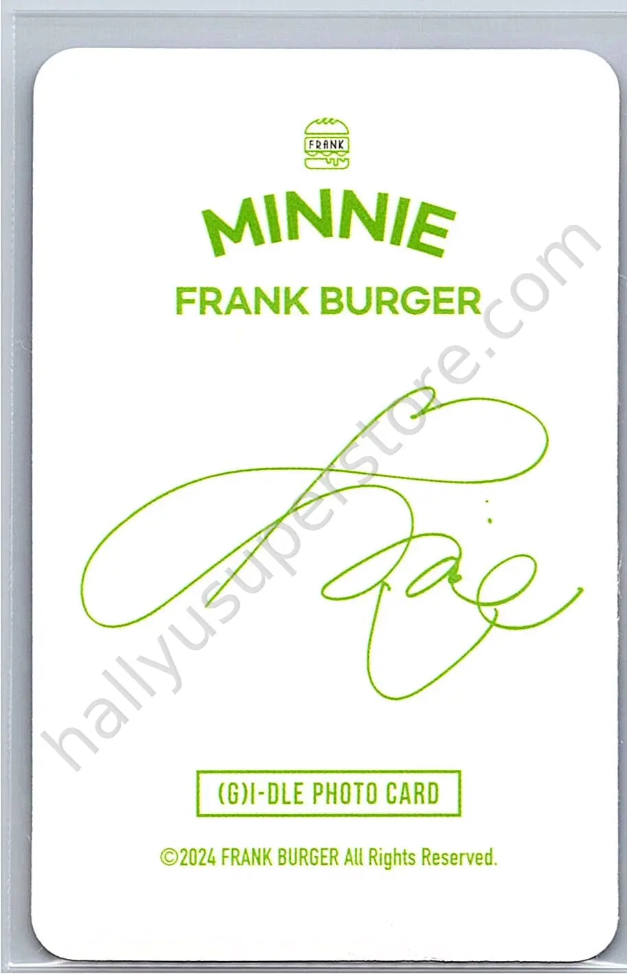 i-dle - Minnie - (G)I-DLE x Frank Burger brand collaboration photocard set round 2