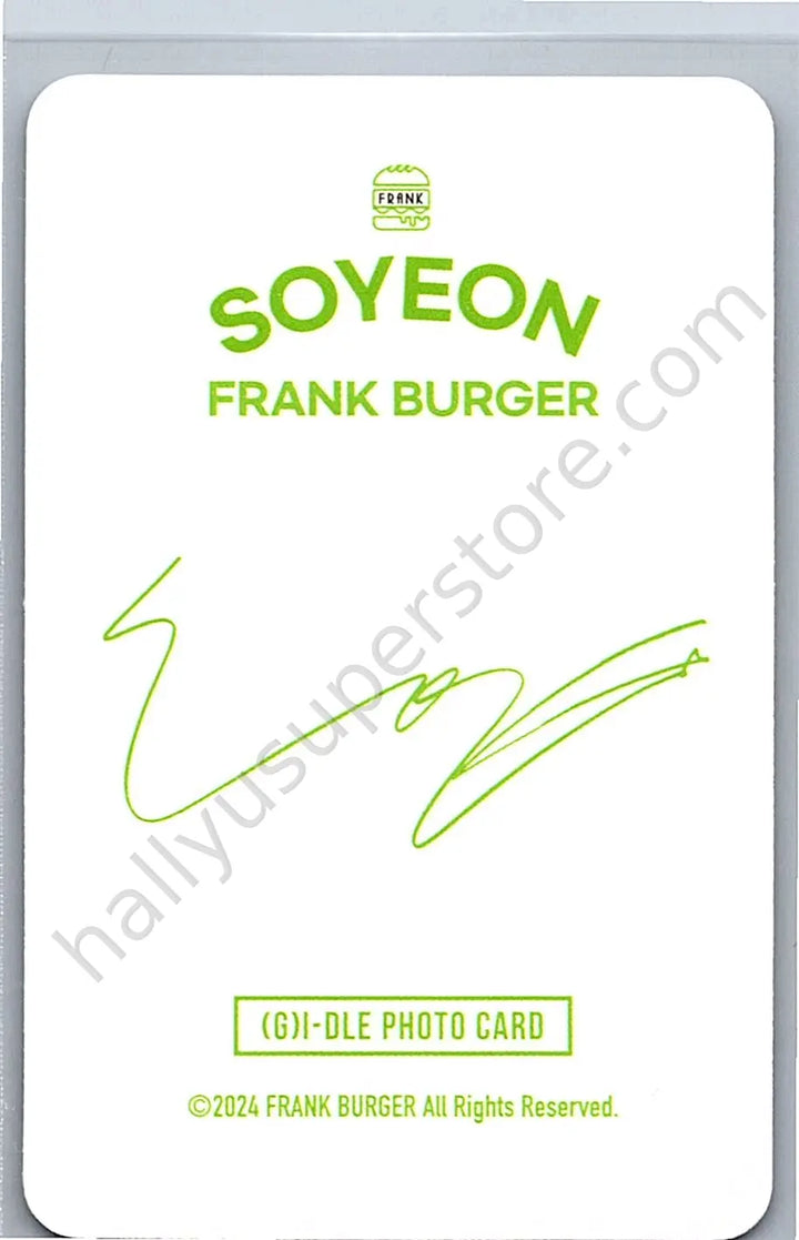 i-dle - Soyeon - (G)I-DLE x Frank Burger brand collaboration photocard set round 2