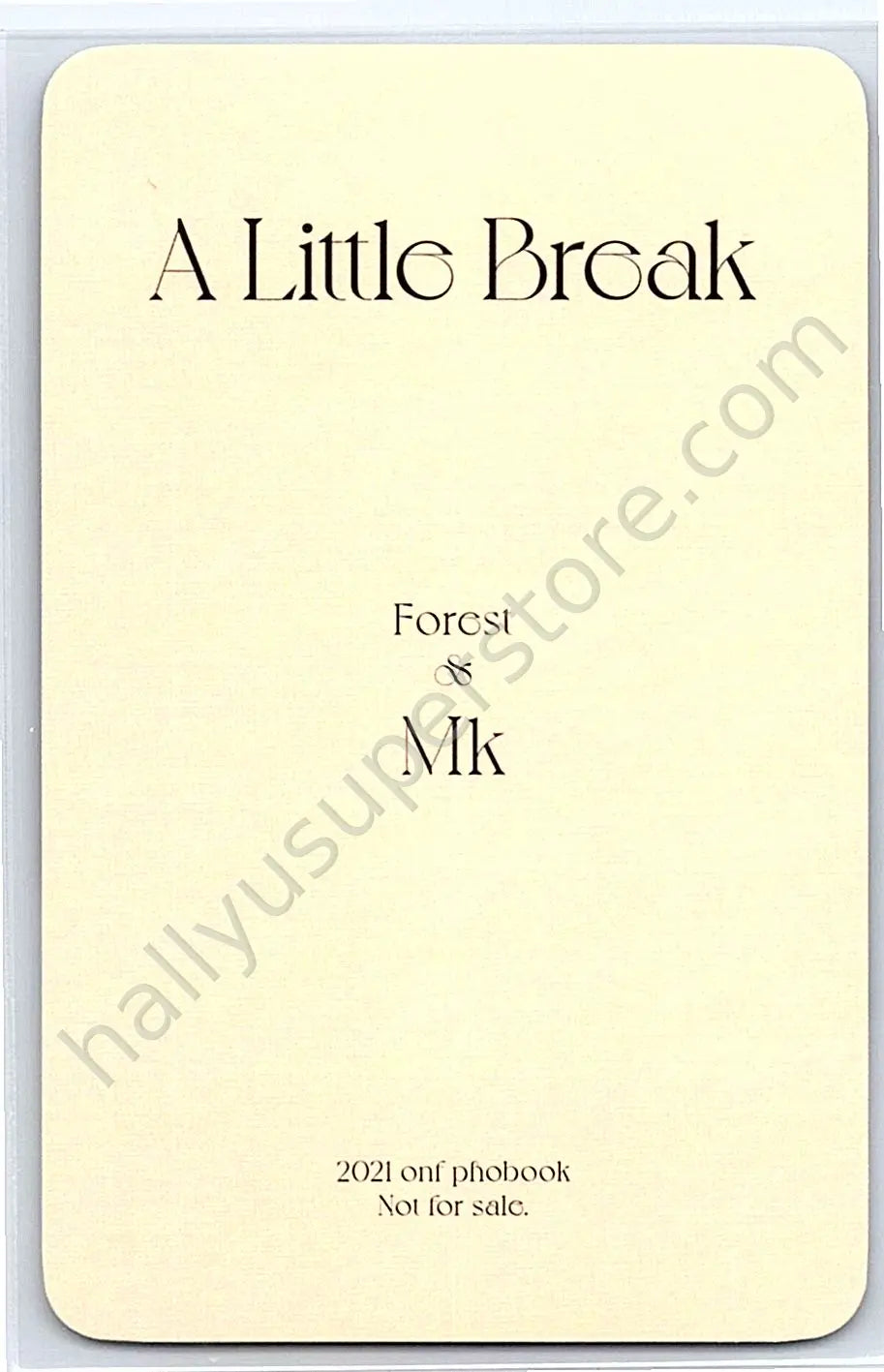 ONF - Minkyun - 2021 Photobook  - "A Little Break"