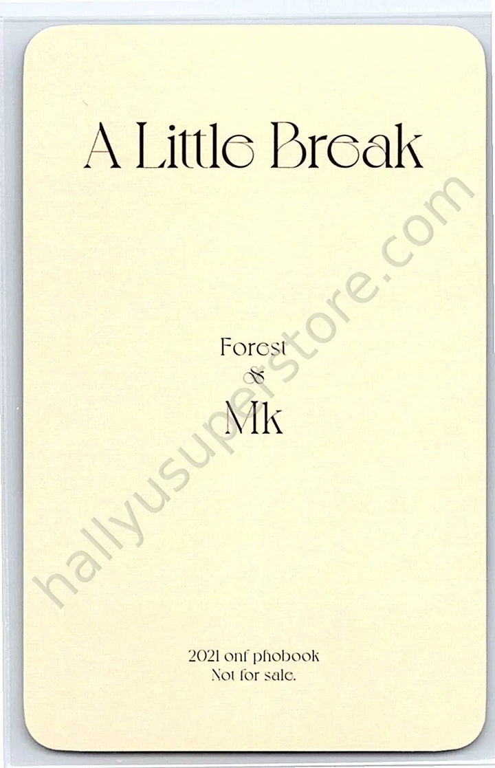 ONF - Minkyun - 2021 Photobook  - "A Little Break"