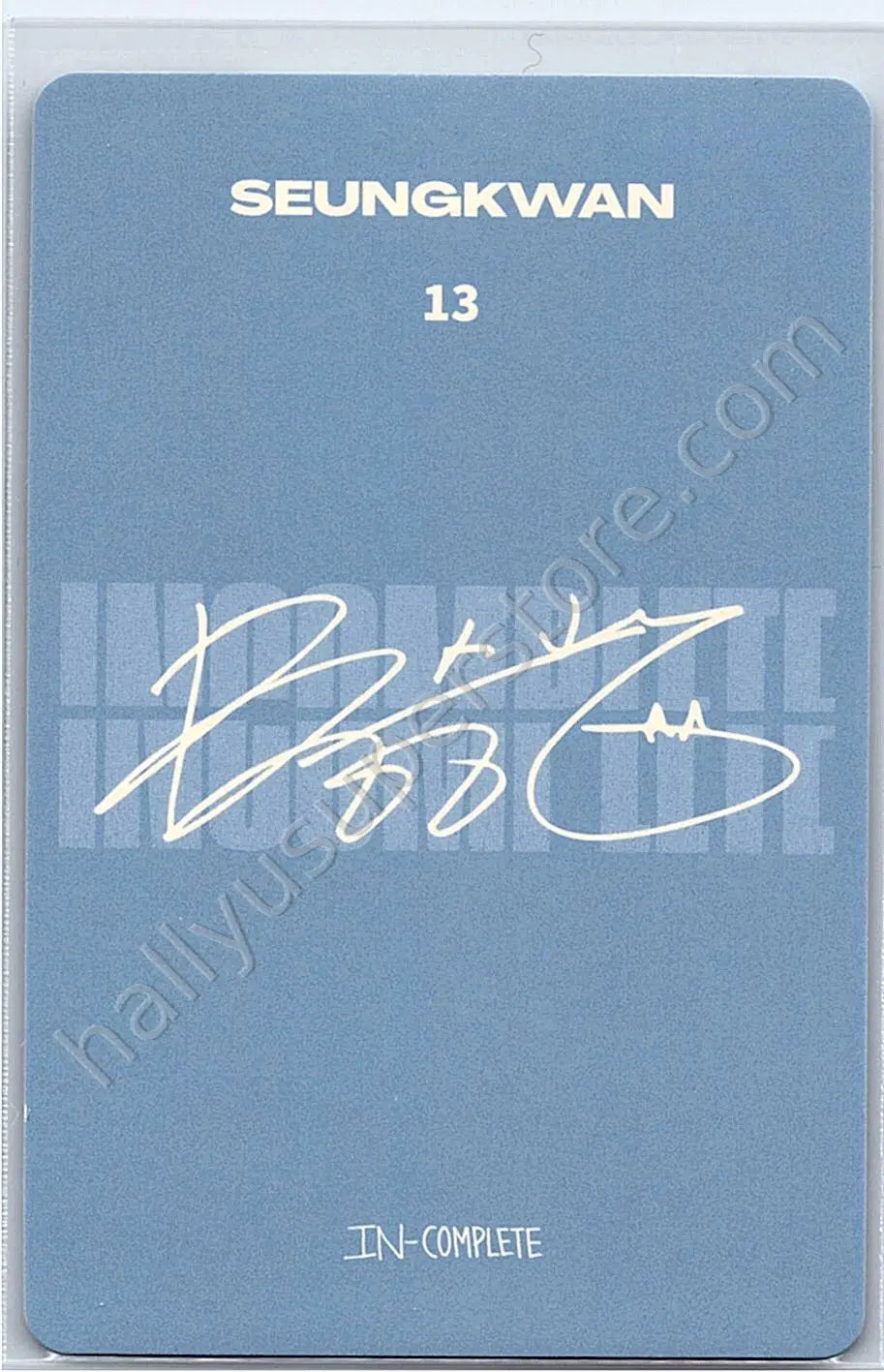 SEVENTEEN - Seungkwan - [IN-COMPLETE] ONLINE CONCERT merch photocard trading card
